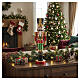 Casse-noisette de Noël plumet doré uniforme rouge 30x5 cm s2