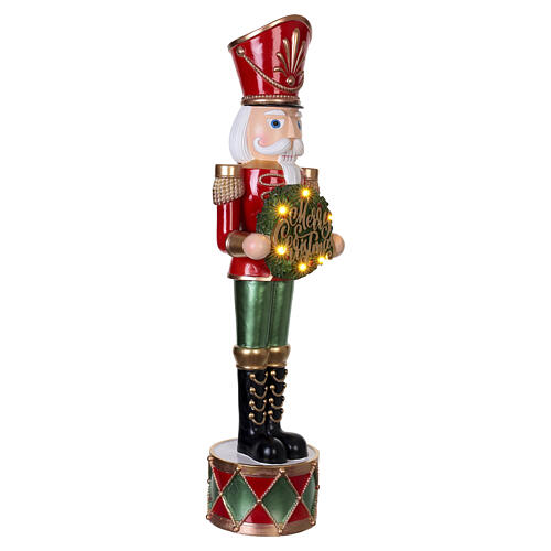 Casse-noisette avec couronne lumineuse de Noël 90x20 cm 6