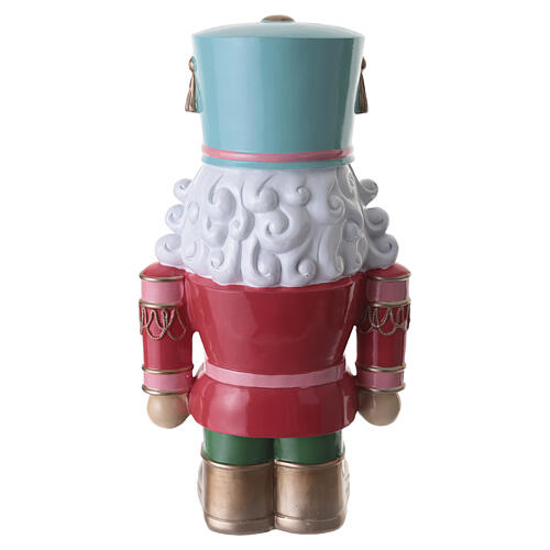 Illuminated pastel Christmas nutcracker, 18x9x6 in 5