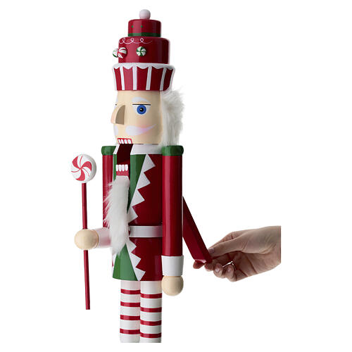 Soldadito navideño cascanueces con piruleta 60x10 cm 6