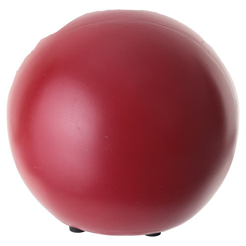 Christmas scene sphere with ice skaters, LED lights, 8x8 in 5