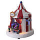 Villaggio natalizio tendone da circo animato e luci led 25x20 cm s3