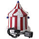 Villaggio natalizio tendone da circo animato e luci led 25x20 cm s5