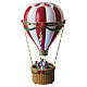 Montgolfière de Noël Père Noël et enfants animée lumières LED 40x20 cm s1