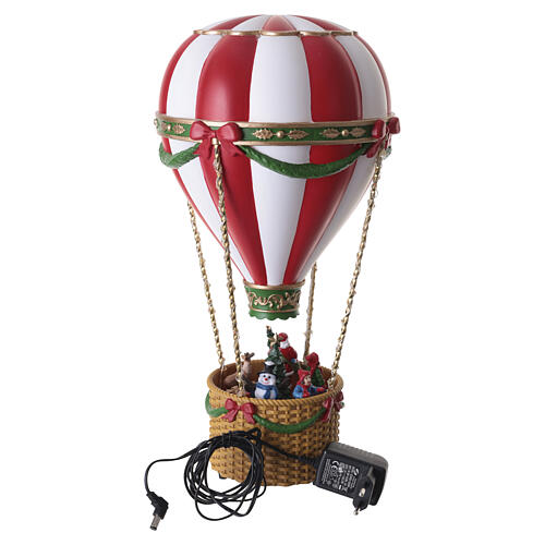 Świąteczny balon dekoracyjny z Świętym Mikołajem i dziećmi, LED, animowany, 40×20 cm 5