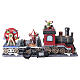 Train de Noël animé lumières LED elfe et manèges 25x50x15 cm s9