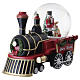 Christmas train snow globe with Nutcracker and reindeer, 15x20x10 cm s4