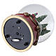 Sfera di vetro carillon con neve Babbo Natale con slitta 15x10 cm s7