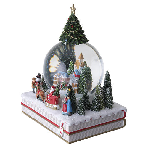 Boule de Noël effet neige paysage de Noël musicale 25x20x15 cm 5