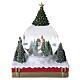 Musical Christmas snow globe with winter village, 25x20x15 cm s6