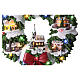 Wall-hanging wreath with Christmas houses, 24x21x4 in s4