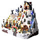 Villaggio natalizio montagna illuminata e animato 35x50x30 cm s3