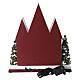 Scène de ville de Noël animée avec éclairage LED 35x30x15 cm s5
