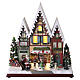Città natalizia animata con illuminazione led 35x30x15 cm s1