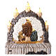Glass snow globe: Nativity Scene with snow effect and lights, 9x8x3 in s7