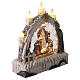 Natividad con efecto nieve y luces esfera vidrio 25x20x10 cm s5