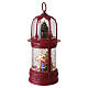 Red Christmas lantern with Santa, 16x6 in, lights and motion s3