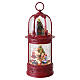 Red Christmas lantern Santa Claus 40x15 cm lights and movement s1