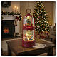 Red Christmas lantern Santa Claus 40x15 cm lights and movement s2
