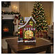 Animated Santa's Toy Shop Christmas decoration with LED lights, 30x15x20 cm s2