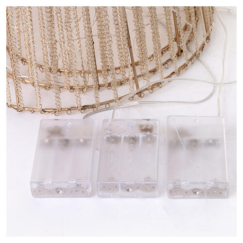 Set 3 Árboles navideños luces LED cálidos 80-100-120 cm 4