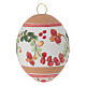 Deruta terracotta Easter egg ornament, red, 3x2 in s1
