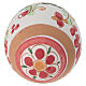 Boule pascale en terre cuite Deruta en forme d'œuf rouge 7x5 cm s5