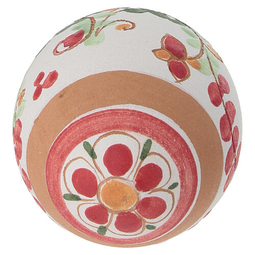 Pallina terracotta Deruta uovo pasquale rosso 7x5 cm 5