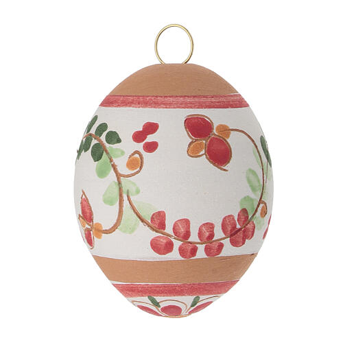 Ozdoba z terakoty Deruta, jajko wielkanocne czerwone, 7×5cm 4