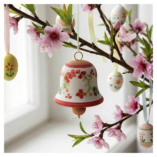 Red Easter bell by Deruta, 2x2 in 2