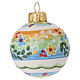Boule pascale en terre cuite Deruta motif floral 5x5 cm s3