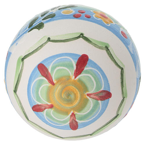 Northern Lights Deruta Terracotta Easter Ball, 8x6 cm 5