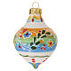 Bolita con punta terracota Deruta 10x7 cm floral s1