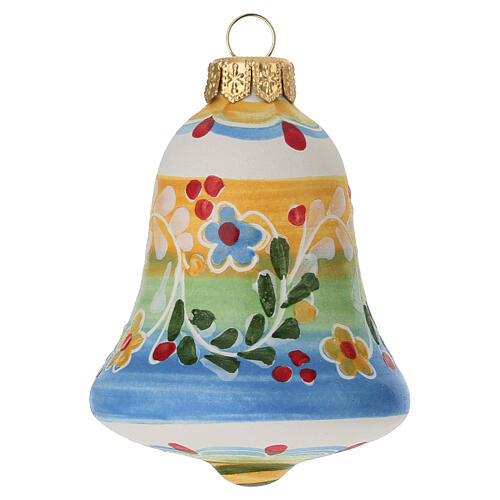 Floral Bell-Shaped Deruta Terracotta Easter Ornament, 10x5 cm 4