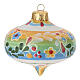Bolita en forma de trompo con flores terracota Deruta 9x8,5 cm s3