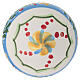 Pallina a trottola con fiori terracotta Deruta 9x8,5 cm s5