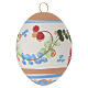Pallina pasquale forma di uovo celeste terracotta Deruta 7x5 cm s3