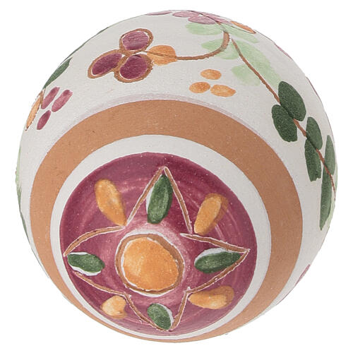 Bolita colgante terracota Deruta 7x5 cm huevo rosa 4