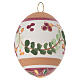 Boule pascale en terre cuite Deruta en forme d'œuf rose 7x5 cm s3