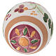 Boule pascale en terre cuite Deruta en forme d'œuf rose 7x5 cm s4