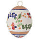 Blue Floral Deruta Terracotta Egg Ornament, 7x5 cm s1
