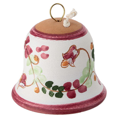 Campanilla Deruta 5x5 cm terracota floral rosa 4