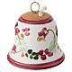 Clochette Deruta 5x5 cm en terre cuite motif floral rose s4
