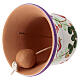 Lilac Floral Deruta Terracotta Easter Bell Ornament, 5x5 cm s5