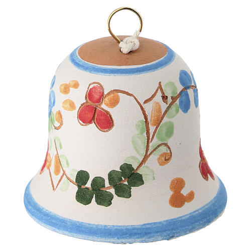 Campanella celeste in terracotta Deruta pasquale 5x5 cm 4