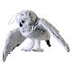 Coruja decorativa de pelúcia artificial cinzenta com asas abertas 70x25x15 cm s1