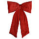 Red velvet-effect Christmas bow with decorative tails 115x80x15 cm s1