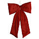 Moño navideño rojo para colgar efecto terciopelo 80x50x10 cm s1