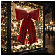 Moño navideño rojo para colgar efecto terciopelo 80x50x10 cm s2