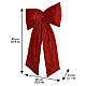 Red velvet-effect Christmas bow, 80x50x10 cm s3